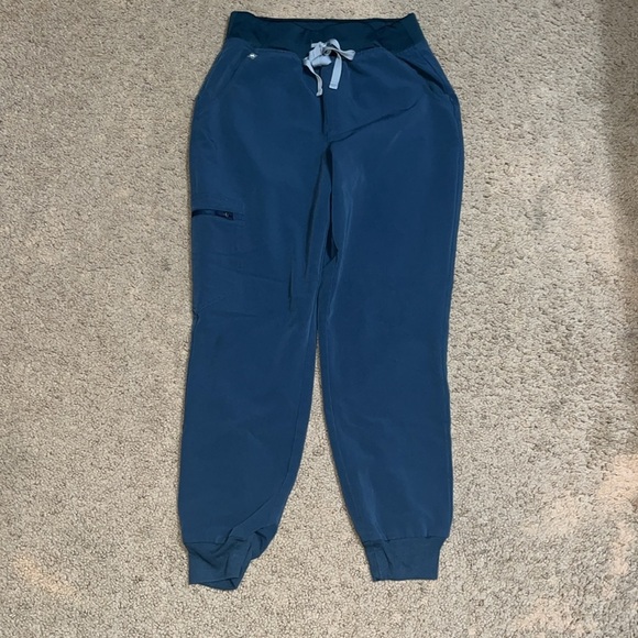 FIGS Catarina + High Waisted Zamora Jogger Scrubs Matching Set Dark Harbor XS/S - Picture 6 of 9